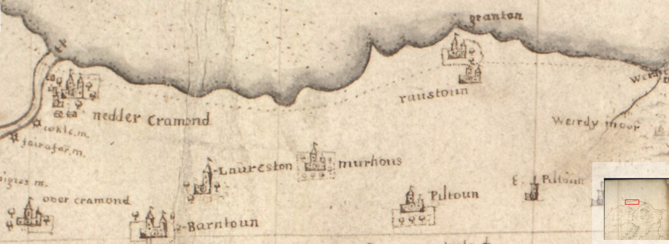 1682 map by John Adair showing landmarks in what is now North West ...